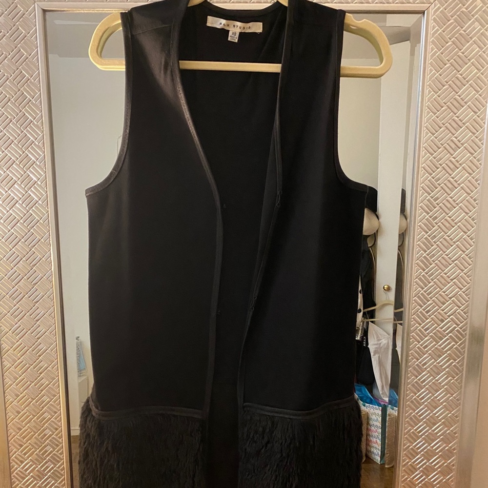 Max studio vest half fur